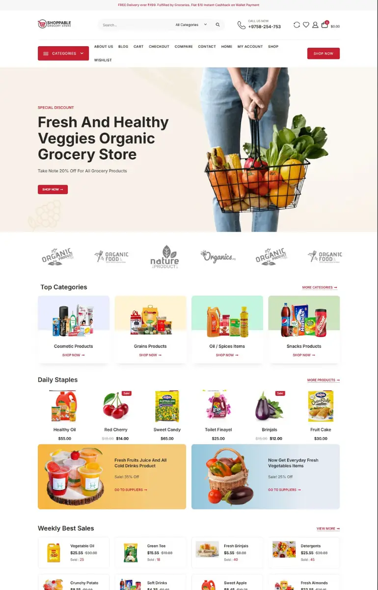 Website Grocery Store